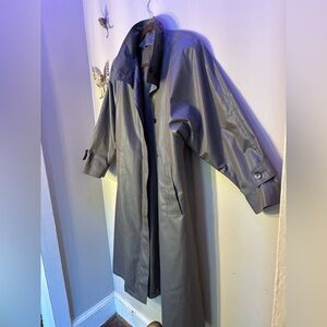 London Fog vintage iridescent, trenchcoat, blue and gray